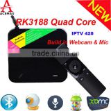 4.2.2 Quad Core Android IPTV Box with webcam and Mic