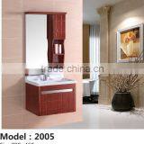 Stainless Steel Bathroom Cabinet,bathroom Vanity Cheapest Anaglyph White Color Pvc Bathroom Cabinet With Mir thumbnail-1
