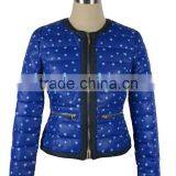 Women's Collarless Padded Jacket. thumbnail-1