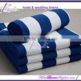 100*180cm Blue Stripe Pool Towels, Blue Swimming Towels, Striped Towels for Hotels, Spas thumbnail-1
