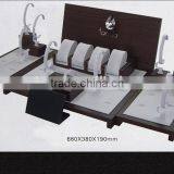Glossy Watch Display Countertop Wooden