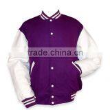 Parple And White American Baseball Jacket/Custom Letterman Jacket/Custom Varsity Jacket