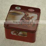 Wholesale and Hot Sale Square Coffee Bean Tin Box