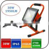 2015 Wholesale Aluminium Alloy Waterproof Epistar IP65 1950LM 30W Rechargeable Led Flood Outdoor Light