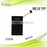 Universal Portable Mobile Power Bank 6000mAh for Mobile Phones