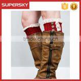 A-20 Lace Knit Boot Cuff Socks Knitting Lace Boot Cuff Lace Crochet Boot Cuffs thumbnail-3