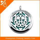 Aromatherapy Diffuser Locket Stainless Steel Charms Perfume Pendant With Crystal thumbnail-4
