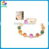 Multi Layers Gothic Punk Style Beaded Women Lady Brand Rose Gold Bracelet thumbnail-4