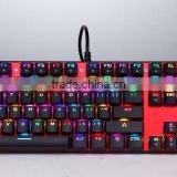 2016 New Fashion Mechanical Switch all keys conflict-free RGB Backlight gaming keyboard Mechanical keyboard