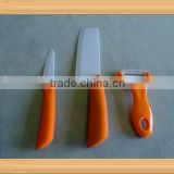 3pcs Ceramic Knife set 3" Paring Knife+6.5" Kitchen Knife set+Peeler