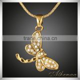 Good Quality Butterfly Shape Essential Oil Saudi Gold Pendant Brass Pendant Jewelry