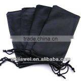 Black 100%polyester Microfiber Eyewear Case