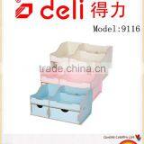 Deli Korean Wooden Pen Case DIY Storage Box Wood Model 9116 thumbnail-1