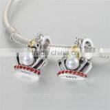 Crown Shape Designs Pearl Pendant For Girl Bracelet Jewelry thumbnail-3