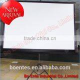 Matte White Floor Stand Tripod Manual Projection Screen With 70~120 Inch Size thumbnail-3