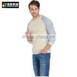 Men Blue Cashmere Sweater, Men Contrast Color Sweater thumbnail-3