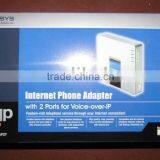 Internet Phone Adapter LINKSYS PAP2T voice and fax over IP full feature on 1 box device and easy to use