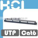 Network Solution 24-Port Cat 6 Unshielded UTP Station ID Modular Patch Panel