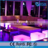 Waterproof Portable Illuminated Dmx Glowing Cube Table,led Nightclub Lounge Furniture