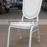Stackable Assembled White French Louis Dining Chair Wedding Chair,aluminum frame thickness:1.8mm or 2.0mm