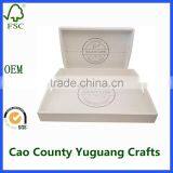 White Wooden Antique Serving Tray Carrying Tray With Handles thumbnail-2