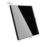 EU Standard One Gang Two Way Crystal Glass Panel With Red & Green LED Touch Switch thumbnail-3