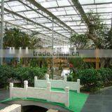 Large Garden Design Glass Covered Commercial Greenhouse For Vacational Village thumbnail-4