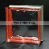 Red Side-colored Cloudy Glass Brick With CE & ISO9001 thumbnail-1