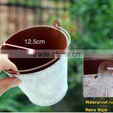 Guangxi Factory Hot Sale Living Room Decoration Metal Galvanized Embossed Flower Vase With Handle thumbnail-2