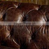 Classical Vintage Leather Chesterfield Sofa With Tufting Armrest thumbnail-5