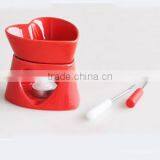 Ceramic Fondue Set, Ceramic Mini Chocolate Cheese Fondue Set, Fondue Set With Forks thumbnail-4