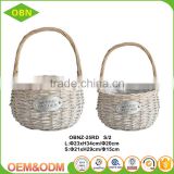 China new design wholesale high quality custom hanging wicker flower girl basket