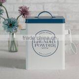 Rectangular Metal Laundry Powder Storage Box With Scoop