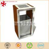 Luxury Design Outdoor Public Stainless Steel Litter Trash Can 40 Liters thumbnail-1