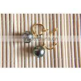 18K Gold 13-14mm Peacock Tahiti Pearl Earring Jewellery For Lady thumbnail-5