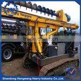 Hot selling ground screw hydraulic rotary auger drilling rig screw pile driver
