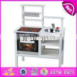 New Design Children Pretend Play Toys Wooden Boys Kitchen for Kids W10C284 thumbnail-4