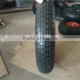 3.50-8 Red Plastic Rim Rubber Wheel for Wheelbarrow thumbnail-3