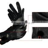 Women's Genuine Sheepskin Leather Winter Warm Simple Fashion Style Lined Gloves With Mink Fur Ball thumbnail-6