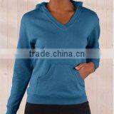 Ladies French Terry V-Neck Hooded Pullover thumbnail-1
