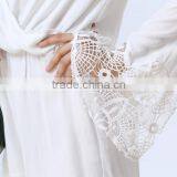 Casual Wrap Crochet Flare Sleeves White Colour Playsuit thumbnail-6