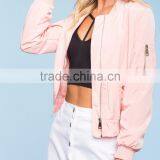 2016 Factory Price Life Satin Bomber Smart Ladies Jacket thumbnail-6