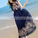 New Design Chiffon Flower Print Pleated Mini Skirt thumbnail-4