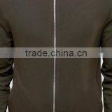 Custom Baseball Collar Without Hood Green Men's 96% Cotton 4% Elastane Casual Breathable Zipper Up Autumn Sweatshirt thumbnail-3