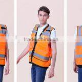 EN20471 Traffic Safety Warning Orange Mesh Vest thumbnail-1