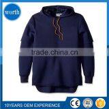 Newest Arrival in UK Stylish Hoody New Designed Scoop Hem Reglan Sleeves With Colorful Drawstrings thumbnail-2