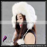 CX-C-38A Fashion Winter Fur Hat Genuine Quality White Ladies Fox Fur Hats thumbnail-3