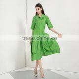 Guangzhou Supplier Customized High-end Muslim Long Sleeve Maxi Dress Aqua Green Evening Dress 2016 thumbnail-3