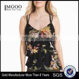 MGOO Wholesale Ladies Fancy Sleeveless Tops Made From 100% Polyester Chiffon Casual Sexy Crop Tops thumbnail-1