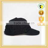Wholesale Baseball Caps Plain Black Caps 100% Wool Snapback Caps thumbnail-3